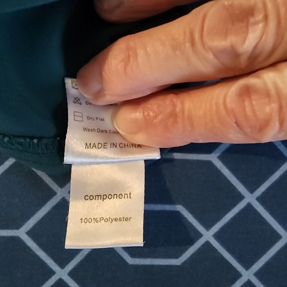 Gaharu Green Summer Work Blouse V Neck Short Sleeve Lapel Shirt Top Tunic | XL - Picture 5 of 5